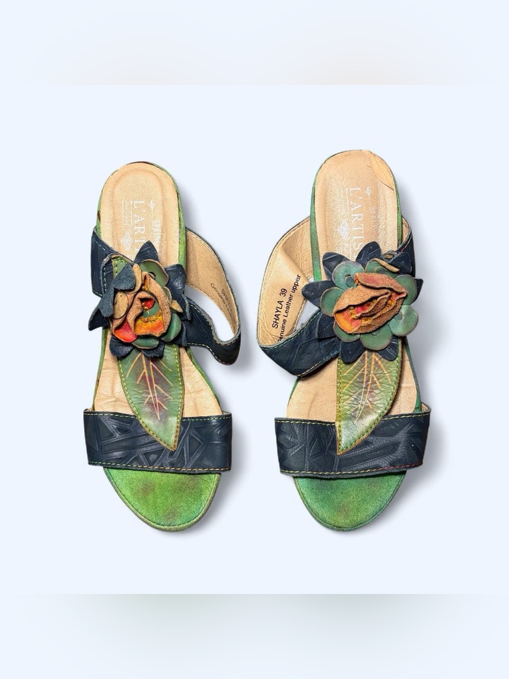 Fairy Floral Wedge Platform Sandals by Spring Step L’Artiste!